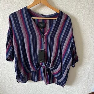 Rails Women's Striped Blue and Red Top